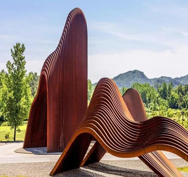 琼山锈钢板造型
